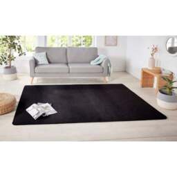 Rackhams Plain Design Black Rug - 200X300 cm - thumbnail 3