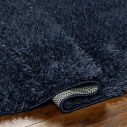 Rackhams Moda Shag-Solid Color Dark Blue Plush Soft Pile Rug - 120 x 180 cm - thumbnail 4