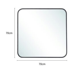 Rackhams Modern Square Wall Mirror with Aluminum Alloy Frame - thumbnail 3