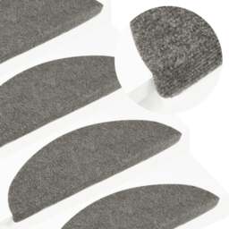 Rackhams Stair Mats Self-adhesive 10 pcs Grey 56x17x3 cm - thumbnail 1
