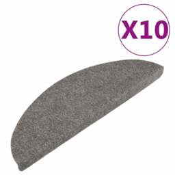Rackhams Stair Mats Self-adhesive 10 pcs Grey 56x17x3 cm - thumbnail 2
