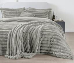 Rackhams Big Cord Teddy Silver Duvet Cover Set - Super King - thumbnail 2