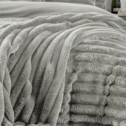 Rackhams Big Cord Teddy Silver Duvet Cover Set - Super King - thumbnail 5