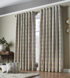 Rackhams Reflect Jacquard Fully Lined Ready Made Ring Top Curtains - Silver - 117cm width x 183cm drop - thumbnail 2