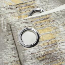 Rackhams Reflect Jacquard Fully Lined Ready Made Ring Top Curtains - Silver - 117cm width x 183cm drop - thumbnail 4