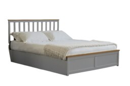 Rackhams Bexley Wooden Ottoman Gas Lift Storage Bed 3ft 4ft 4ft6 5ft White Or Grey - White - Twin - thumbnail 3
