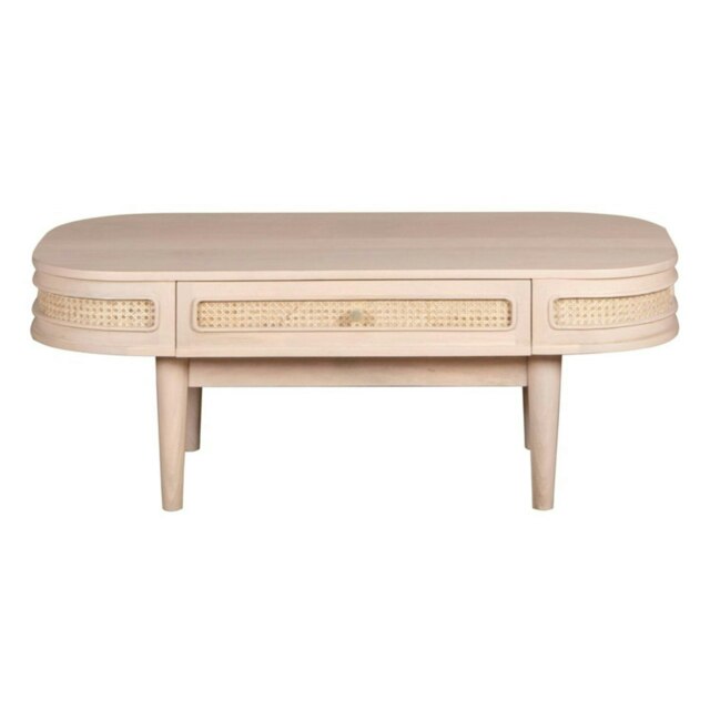 Rackhams Carlester Cane And Wood 1 Drawer Coffee Table - image 1