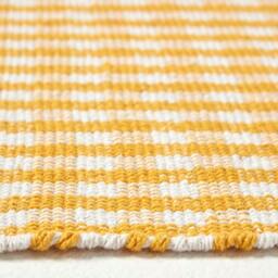 Rackhams Cotton Hand Woven Gingham Check Rug - Blue - 110 x 170 cm - thumbnail 5