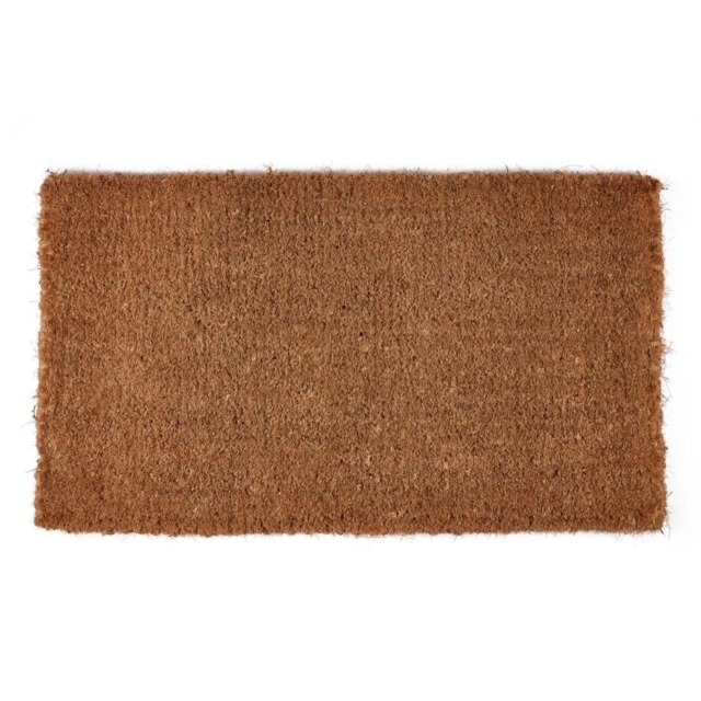 Rackhams Coir Door Mat - Brown - 60cm x 35cm - Brown - 100% Mixed