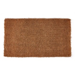 Rackhams Coir Door Mat - Brown - 60cm x 35cm - Brown - 100% Mixed