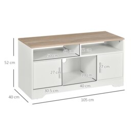 "Rackhams Home Office 42"" TV Stand Storage Unit w/ Cabinets Shelves Living Room" - thumbnail 5