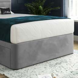 Rackhams Caprio Upholserted Floorstanding Headboard With Divan Bed Frame - Grey - Grey - Small single - thumbnail 3