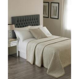 Rackhams Brooklands Bedspread - Champagne - 240x250cm - Champagne - 55% Viscose/45% Cotton