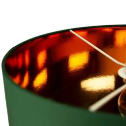 "Rackhams Modern Forest Green Cotton 16"" Floor/Pendant Lamp Shade with Shiny Copper Inner" - thumbnail 3