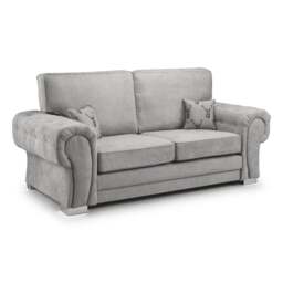 Rackhams Milan Chesterfield Fabric 3 Seater Sofa - Full Back - Mink - thumbnail 4