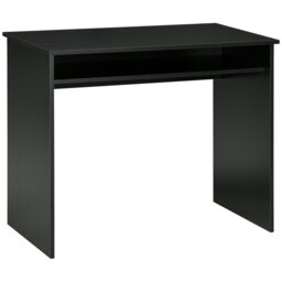 Rackhams Computer Desk Writing Table Study Workstation Storage - Black - thumbnail 3