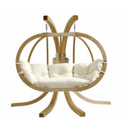 Rackhams Globo Royal Double Hanging Egg Chair Set - Weatherproof Anthracite Grey - thumbnail 5