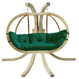 Rackhams Globo Royal Double Hanging Egg Chair Set - Weatherproof Anthracite Grey - thumbnail 6