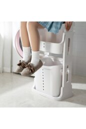 Rackhams 3-Tier Detachable Laundry Basket Fruit Vegetable Storage Rack Kitchen Trolley Cart with Wheels - White - thumbnail 3