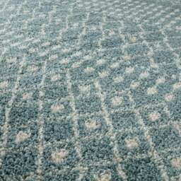 Rackhams Moroccan Duck Egg Blue Shaggy Rug - 1050 - 120X120 cm - thumbnail 3
