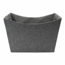 Rackhams Chroma Fabric Magazine Storage Holder for Living Room Organisation, Grey - thumbnail 2