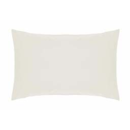Rackhams Cotton Peracle Plain Pillowcase - Ivory - 76cm x 51cm - Ivory - 100% Cotton - thumbnail 1