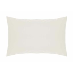 Rackhams Cotton Peracle Plain Pillowcase - Ivory - 76cm x 51cm - Ivory - 100% Cotton - thumbnail 2