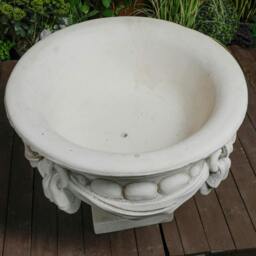 Rackhams Large White/cream Draped Georgian Style Vase Planter Urn - thumbnail 4