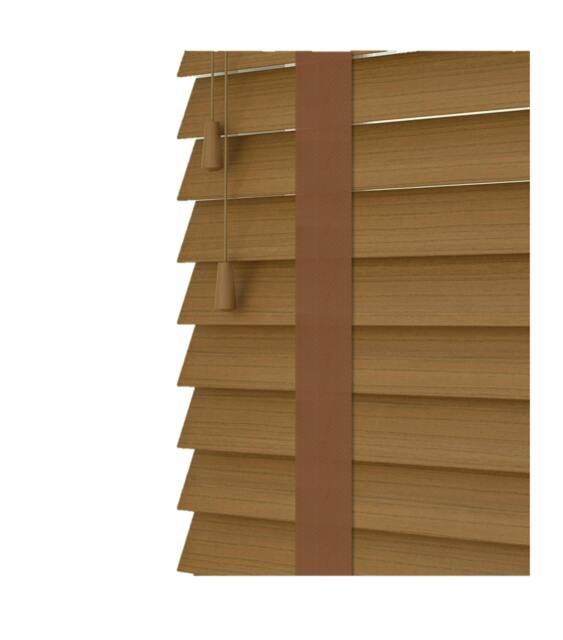 Rackhams Truffle Faux Wood Venetian Blinds with Tapes (130cm Drop) - 260cm - image 1