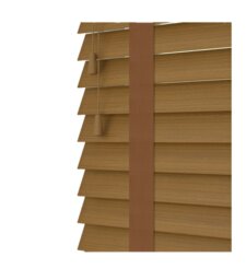 Rackhams Truffle Faux Wood Venetian Blinds with Tapes (130cm Drop) - 260cm - thumbnail 2