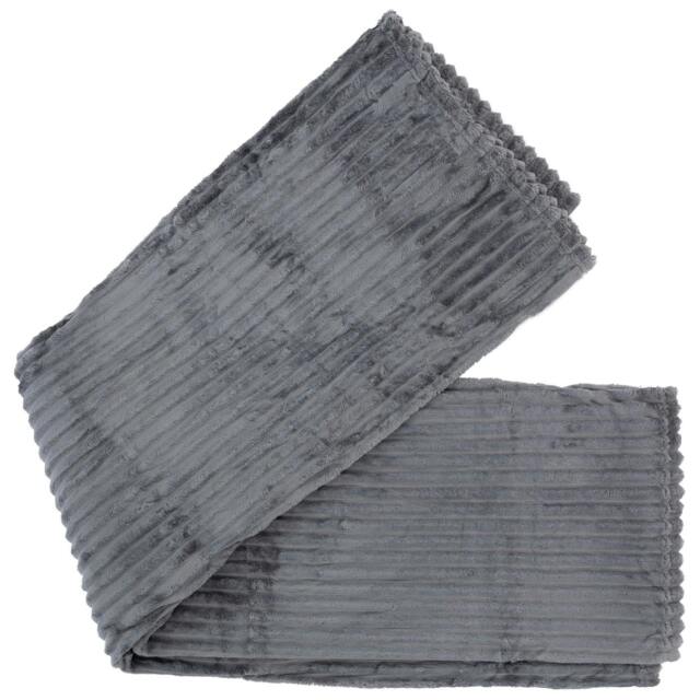 Rackhams Extra Thick Sculpted Blanket - Pale Grey - One Size - image 1