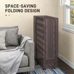 Rackhams Folding Bed with Mattress Foldable Guest Bed on Wheels w/ Cover Dark Grey - thumbnail 4