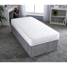 Rackhams Daisy Dual-Sided Sprung Mattress - 18cm Deep Breathable Damask Fabric - White - 1 - 3ft Single Mattress (90cm x 190cm) - thumbnail 3