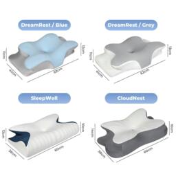 Rackhams Ergonomic Memory Foam Pillow For Cervical Shoulder Orthopedic Pain Relief - SleepWell - thumbnail 6