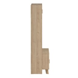 Rackhams Ikast TV-Wall Unit with 2 Sliding Doors in Jackson Hickory and White - 1 - thumbnail 4