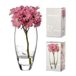 Rackhams Petit Heart Bud Vase Adorned with Crystals by Swarovski® - 18cm - Made From Premium Lead Free Crystal Glass - thumbnail 3