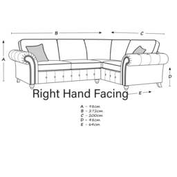 Rackhams Oakland Marble Leather 4 Seater Corner Sofa - Left Hand Facing - thumbnail 4