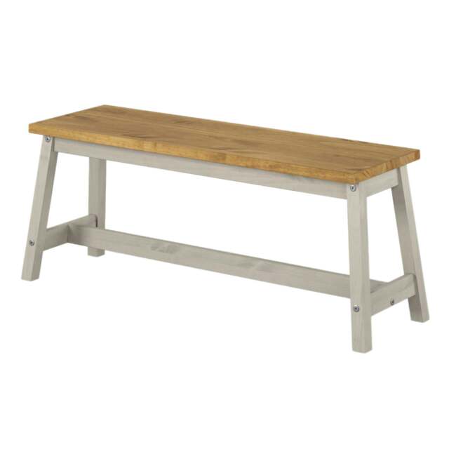 Rackhams Corona Black Live Edge Large Dining Bench - Grey - image 1
