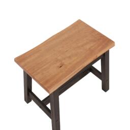 Rackhams Corona Black Live Edge Large Dining Bench - Grey - thumbnail 3