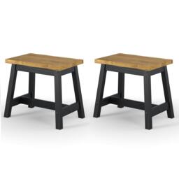 Rackhams Corona Black Live Edge Large Dining Bench - Grey - thumbnail 2