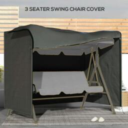 Rackhams 205 x 124cm Three-Seater Swing Chair Protective Cover Dark Grey - thumbnail 5