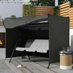 Rackhams 205 x 124cm Three-Seater Swing Chair Protective Cover Dark Grey - thumbnail 2