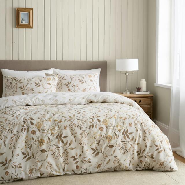 Rackhams Isadora Floral Reversible Duvet Cover Set - Natural - Double - image 1