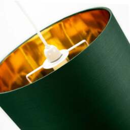 "Rackhams Contemporary Green Cotton 10"" Table/Pendant Lamp Shade with Shiny Copper Inner" - thumbnail 4