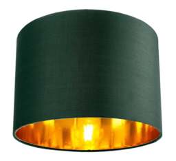 "Rackhams Contemporary Green Cotton 10"" Table/Pendant Lamp Shade with Shiny Copper Inner"