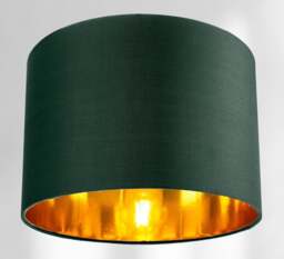 "Rackhams Contemporary Green Cotton 10"" Table/Pendant Lamp Shade with Shiny Copper Inner" - thumbnail 2