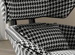 Rackhams Black and White Fabric Swivel Armchair 5142 - Modern - Yes - No - thumbnail 5