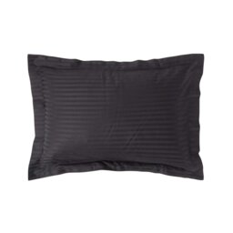 Rackhams Silky 330 TC Egyptian Cotton Satin Stripe Oxford Pillowcase, Standard Size - Grey - thumbnail 2