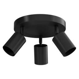 Rackhams 3-4 Way Ceiling Spotlight Adjustable Kitchen Bar Spot Light LED GU10 E14 - 3 Way Black/E14 Socket - thumbnail 5
