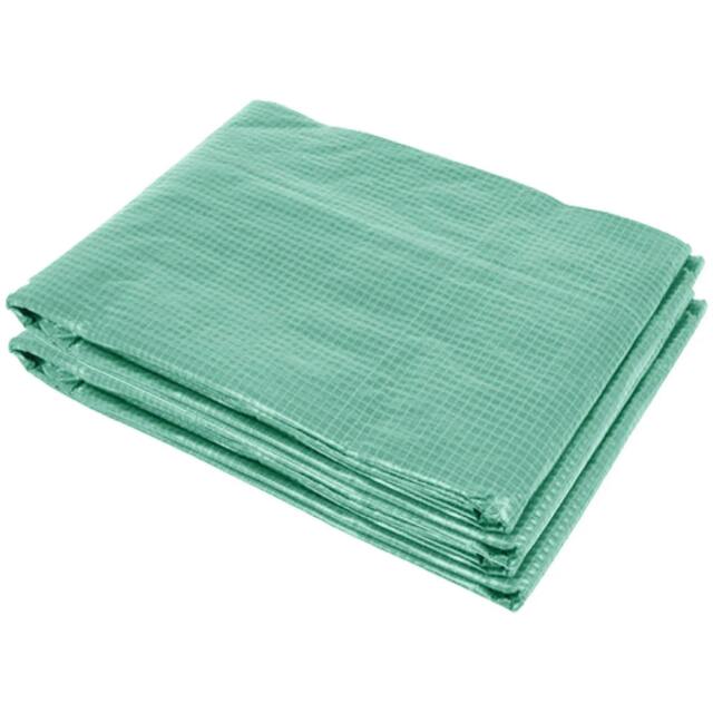 Rackhams 3 x 2 x 2m Greenhouse Replacement Cover ONLY Winter Garden Plant PE Cover for Tunnel Walk-in Greenhouse with Roll-up Windows Door Outdoor, Green - Green - image 1